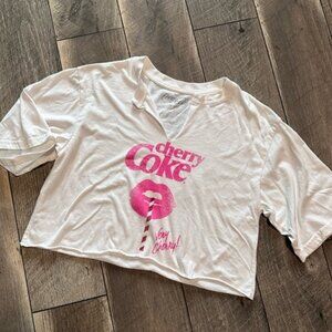 Cherry Coke Crop Tee